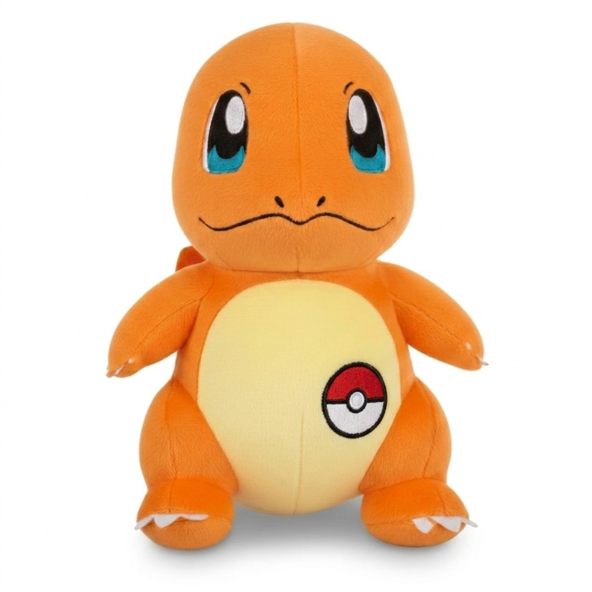 Peluche Charmander con distintivo che prova l'autenticità del prodotto.