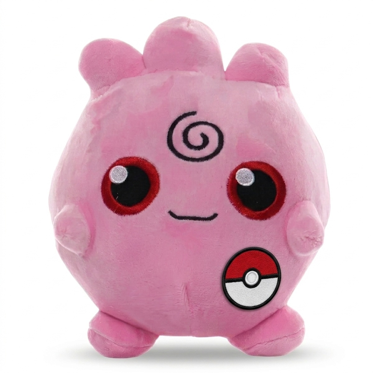 Peluche Igglybuff con distintivo che prova l'autenticità del prodotto.