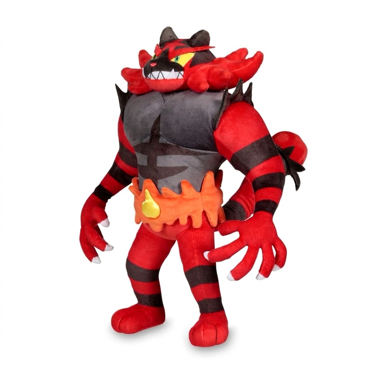 Peluche Incineroar vista di tre quarti