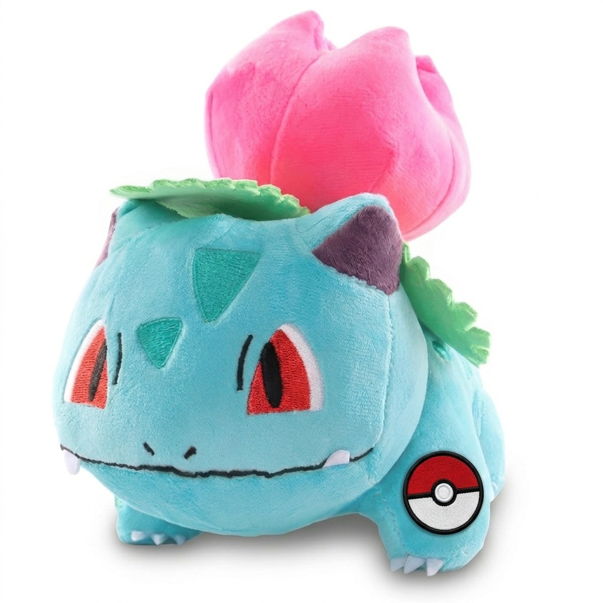 Peluche Ivysaur con distintivo che prova l'autenticità del prodotto.
