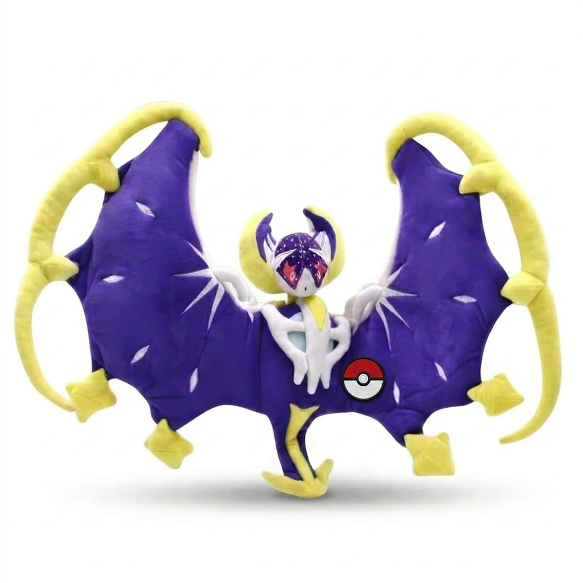 Peluche Lunala con distintivo che prova l'autenticità del prodotto.