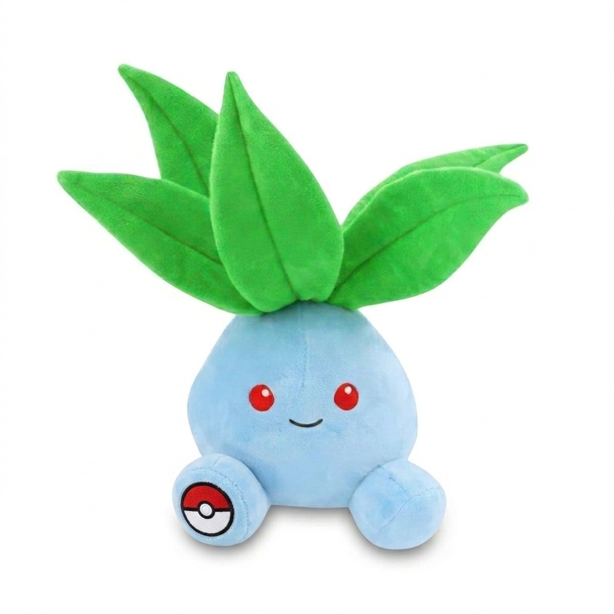 Peluche Oddish con distintivo che prova l'autenticità del prodotto.