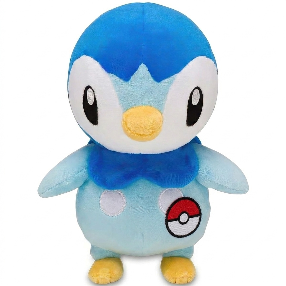 Peluche Piplup con distintivo che prova l'autenticità del prodotto.