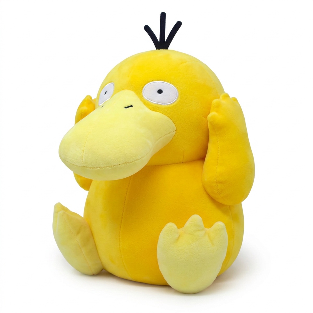 Peluche Psyduck vista di tre quarti