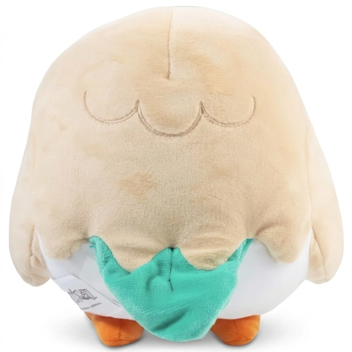 Peluche Rowlet vista di dorso