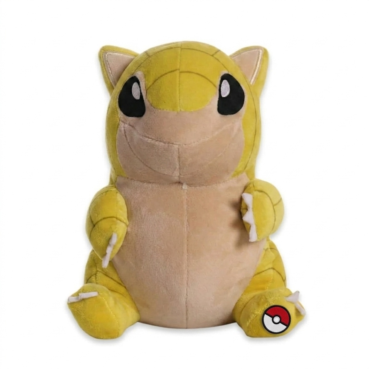Peluche Sandshrew con distintivo che prova l'autenticità del prodotto.
