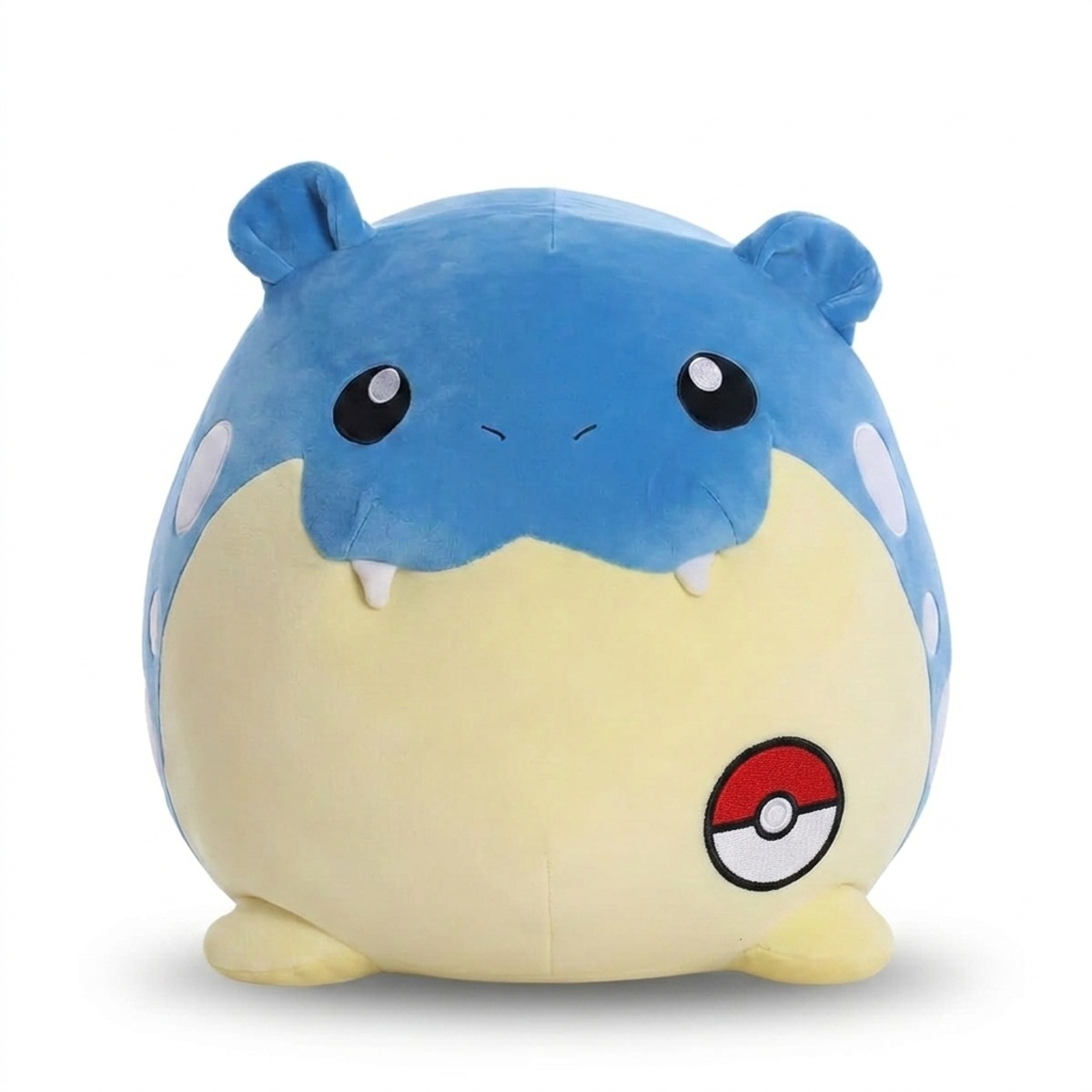 Peluche Spheal con distintivo che prova l'autenticità del prodotto.