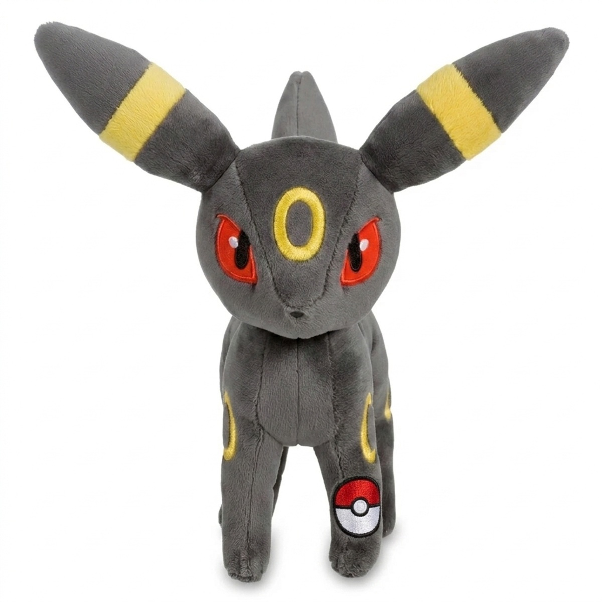 Peluche Umbreon con distintivo che prova l'autenticità del prodotto.