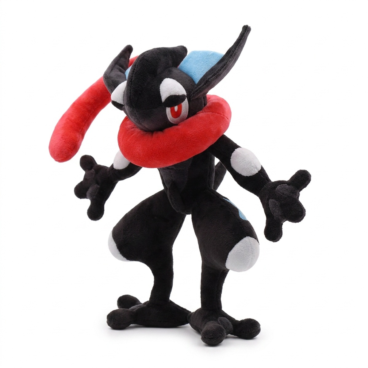 Peluche Greninja Shiny vista di 3/4