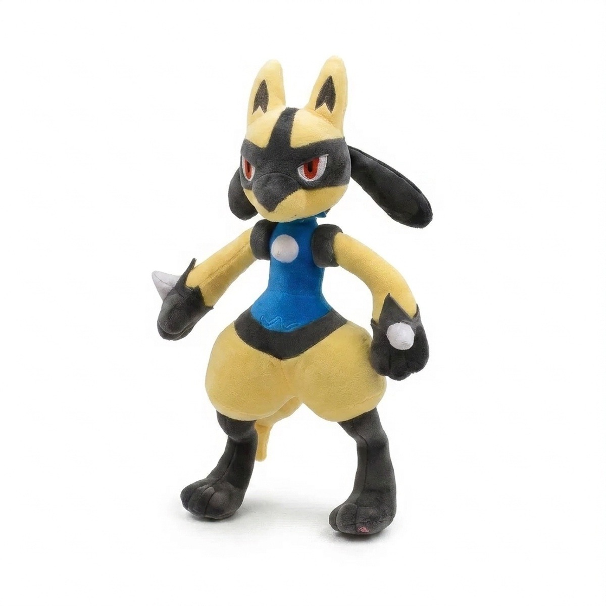 Peluche Lucario Shiny vista di tre quarti