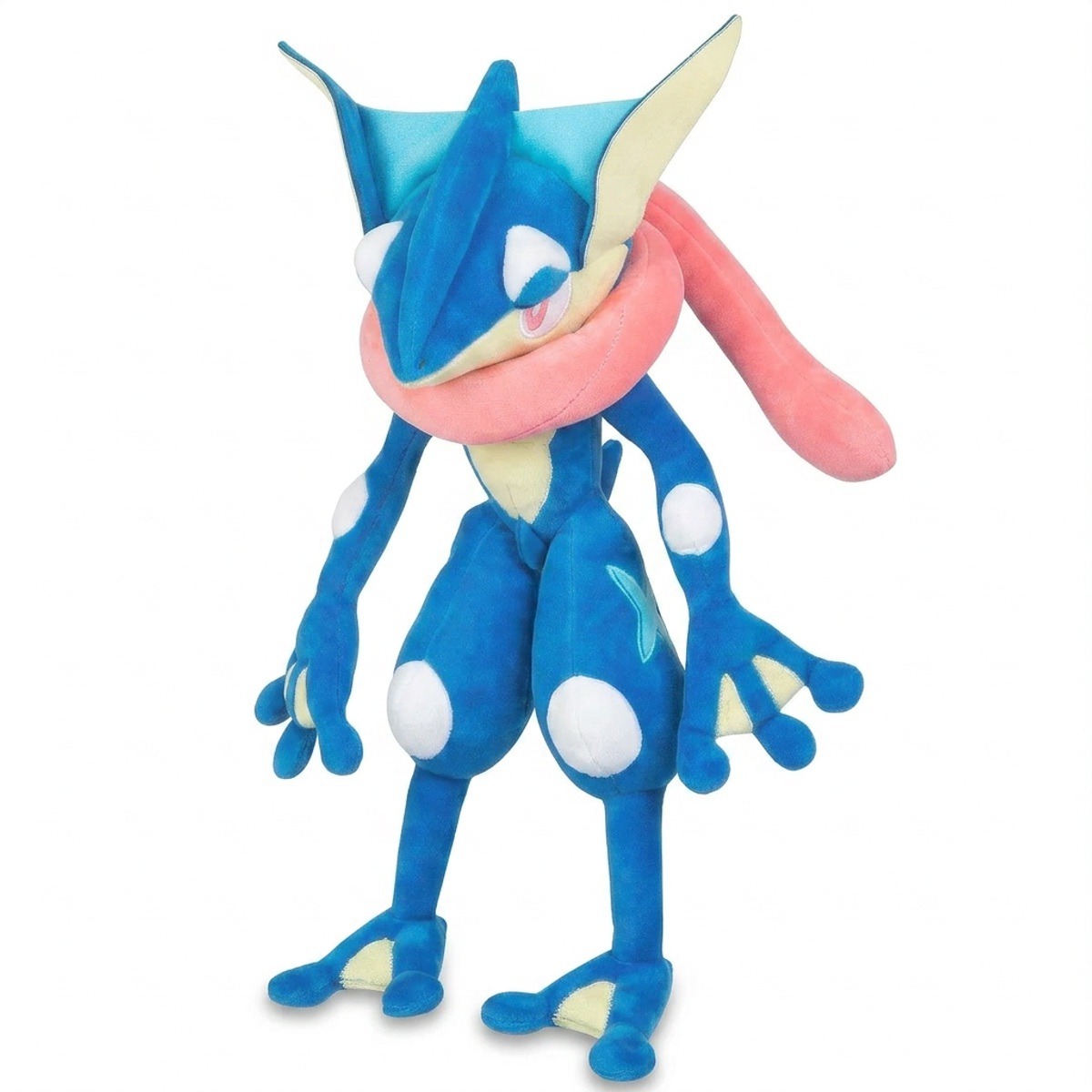Peluche Greninja vista di tre quarti