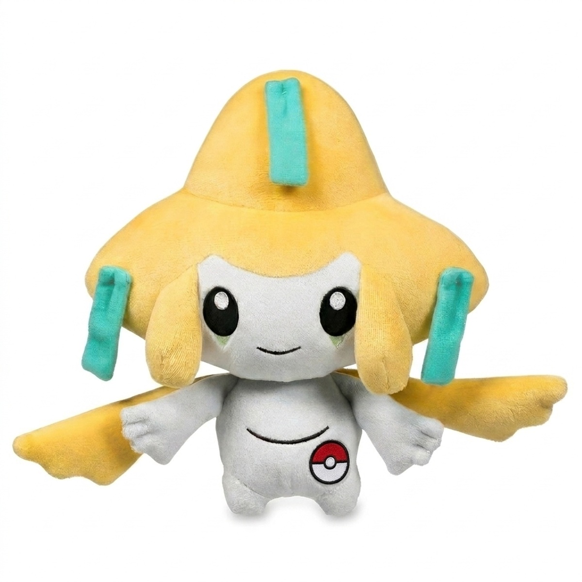 Peluche Jirachi con distintivo che prova l'autenticità del prodotto.