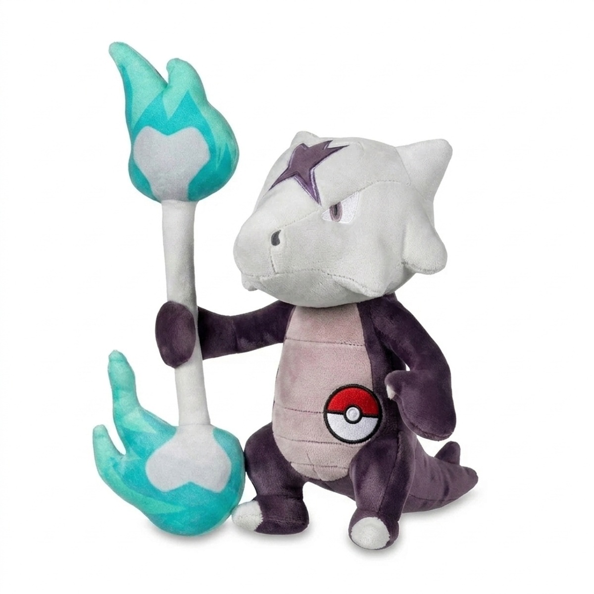 Peluche Marowak con distintivo che prova l'autenticità del prodotto.