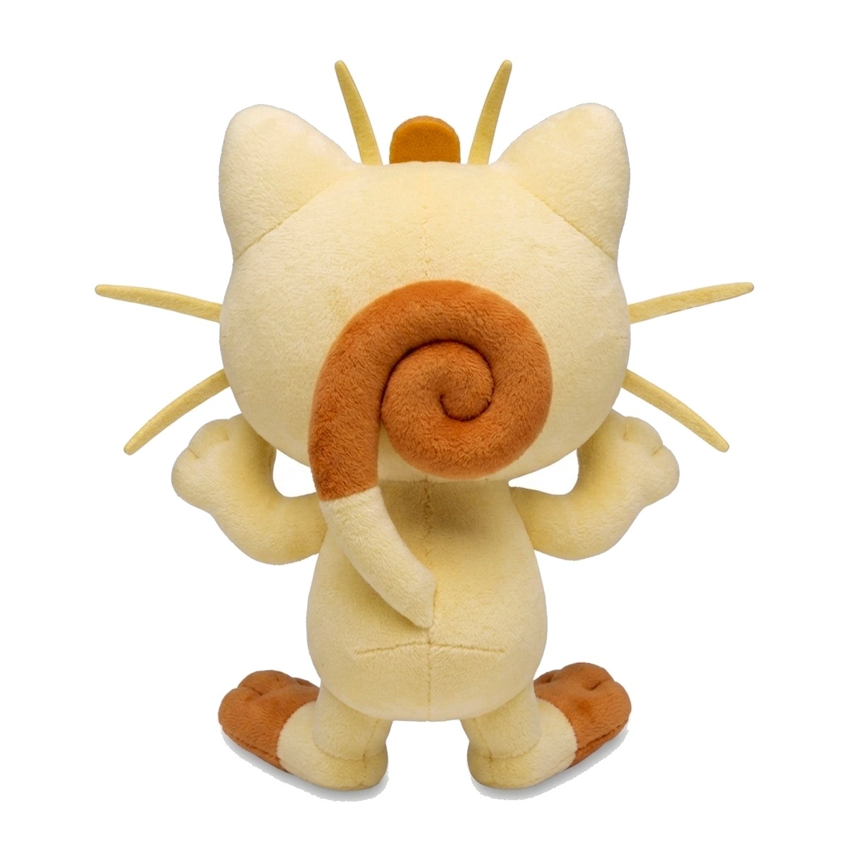 Peluche Meowth vista di spalle