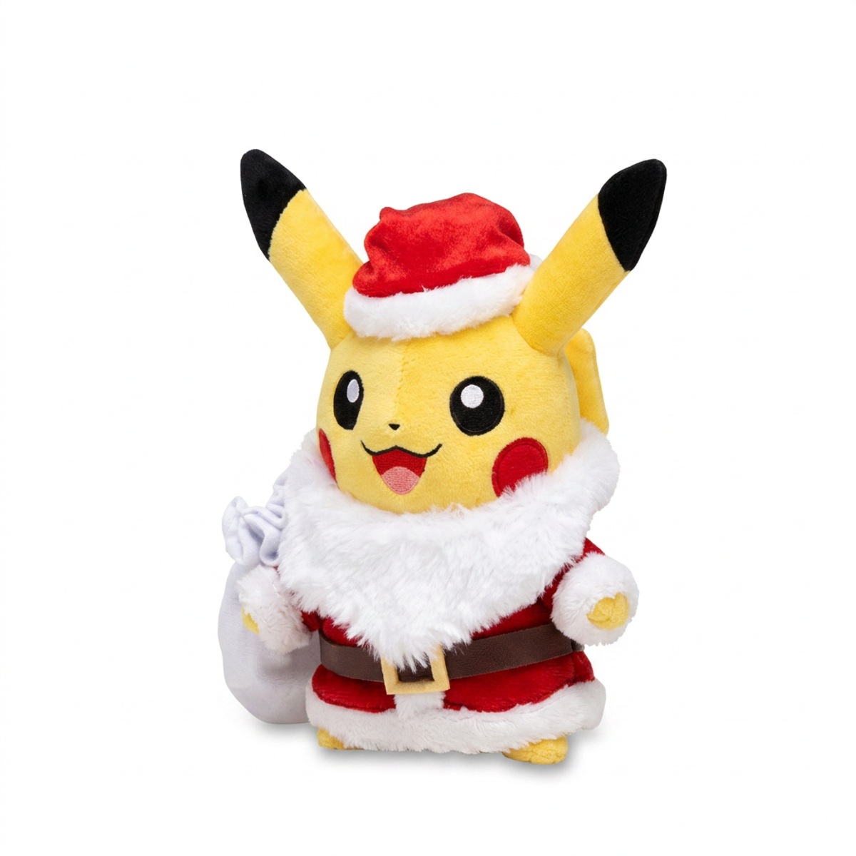 Peluche Pikachu Natale vista tre quarti