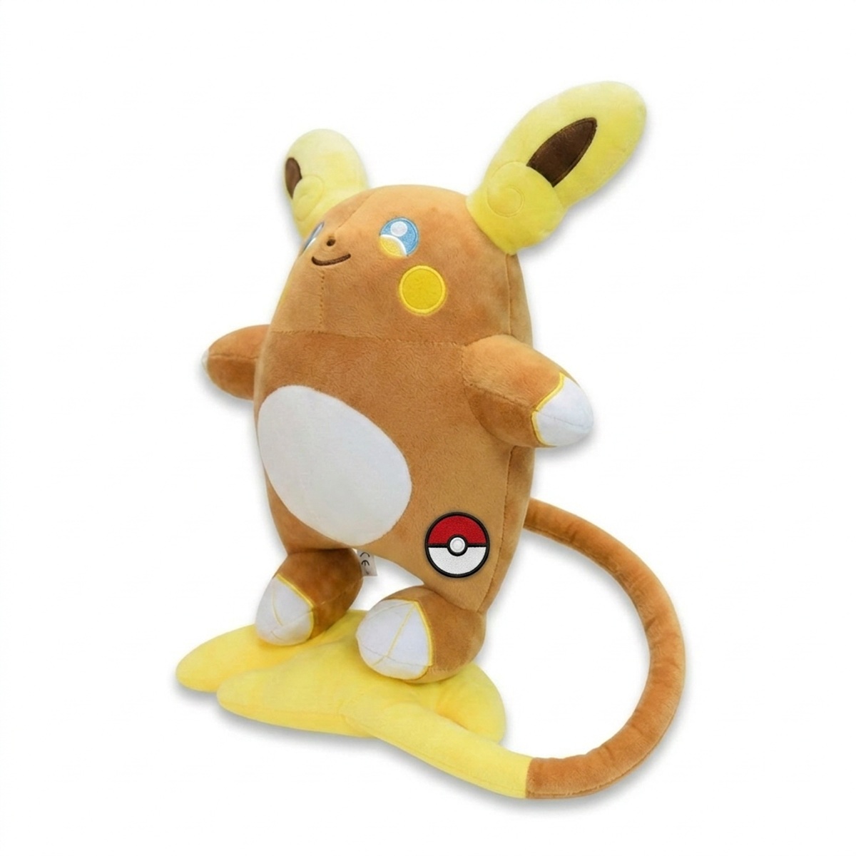Peluche Raichu con distintivo che prova l'autenticità del prodotto.