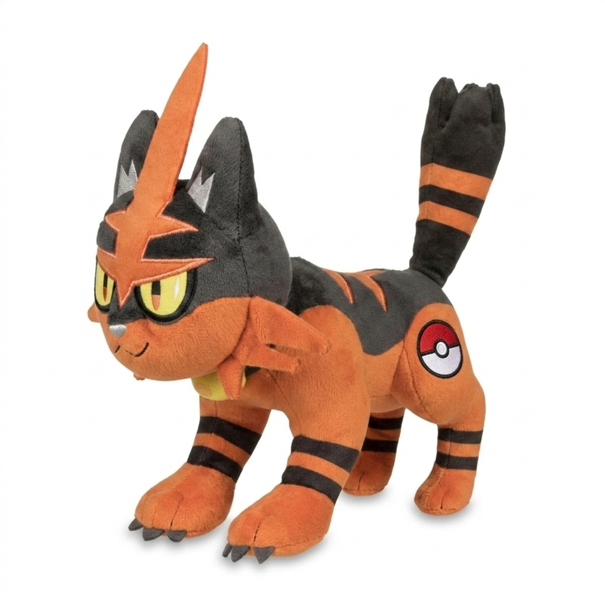 Peluche Torracat con distintivo che prova l'autenticità del prodotto.