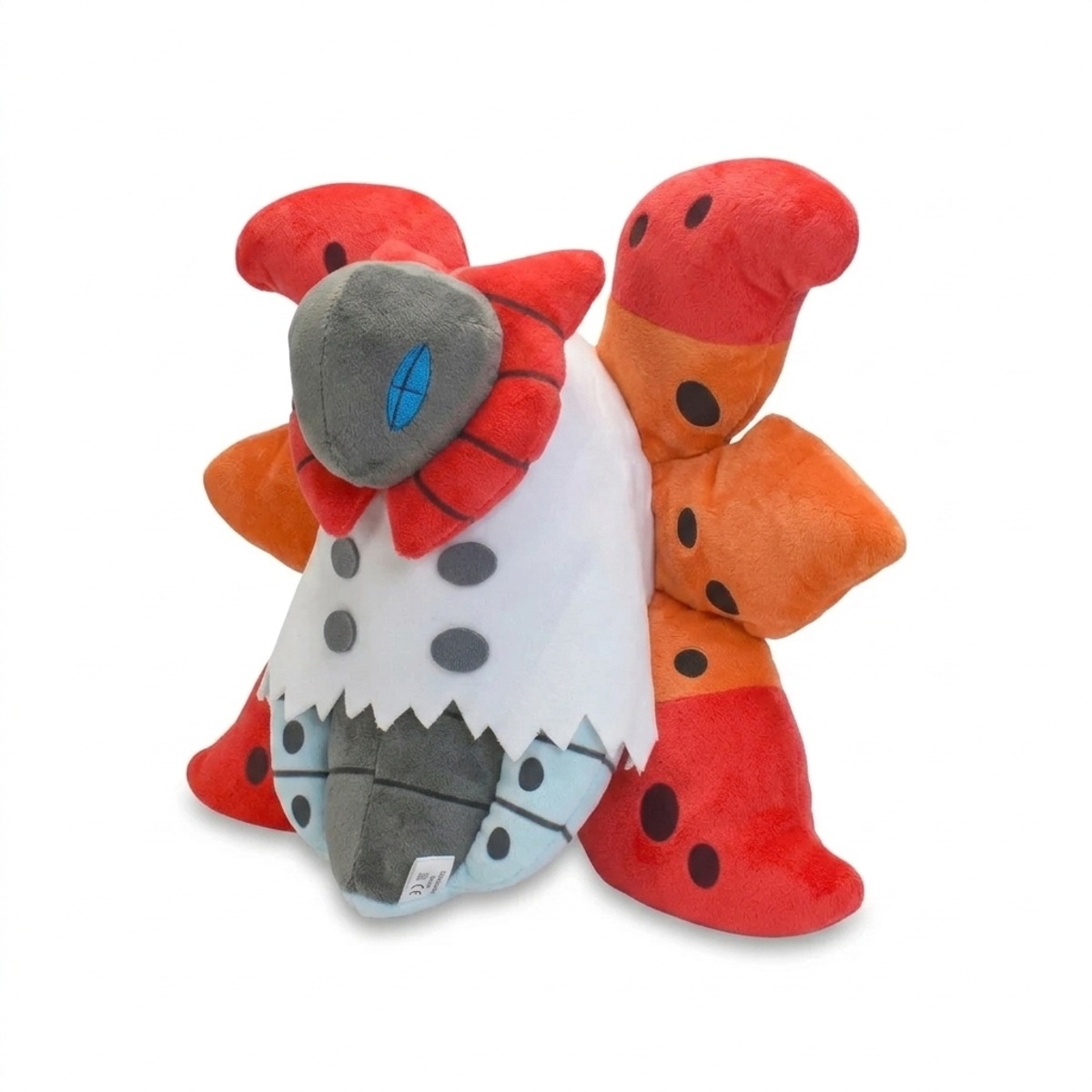 Peluche Volcarona vista di tre quarti
