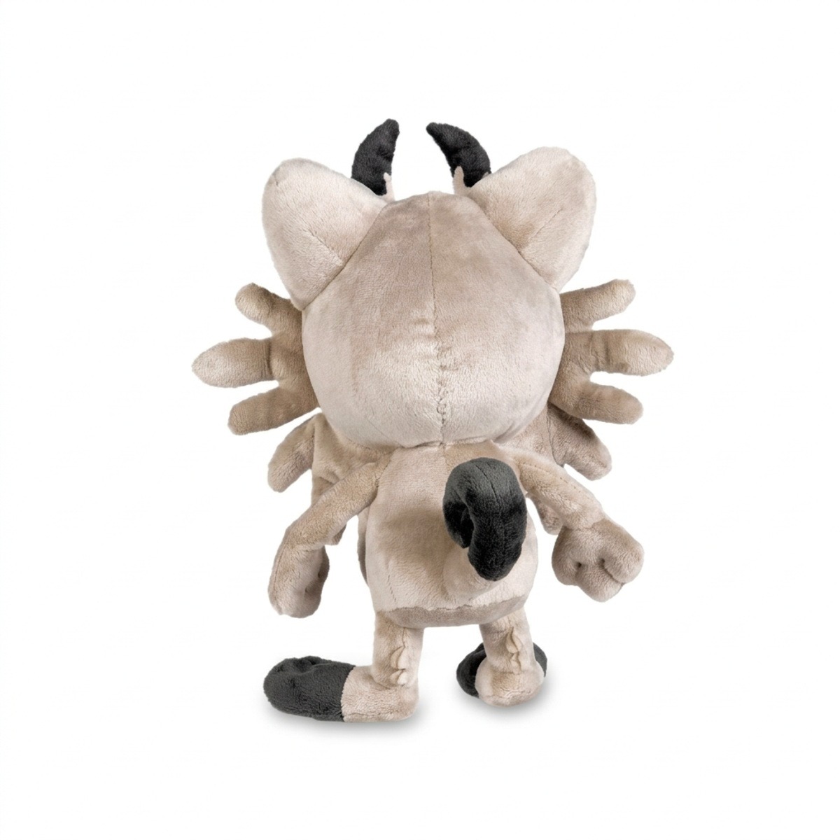 Peluche Meowth di Galar vista di spalle