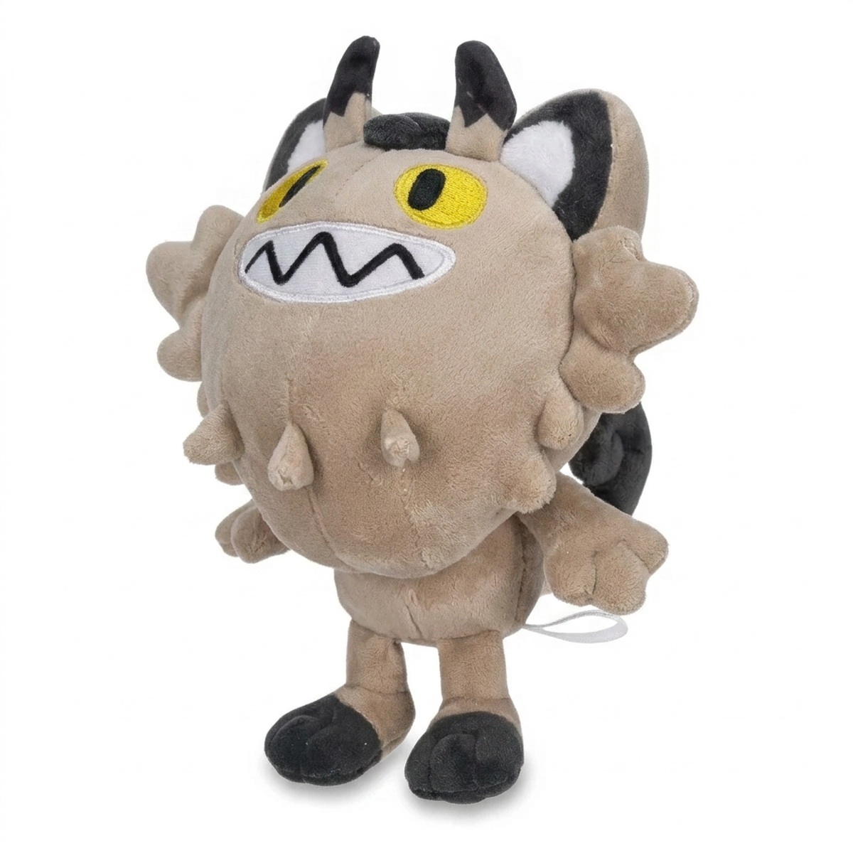 Peluche Meowth di Galar vista di tre quarti