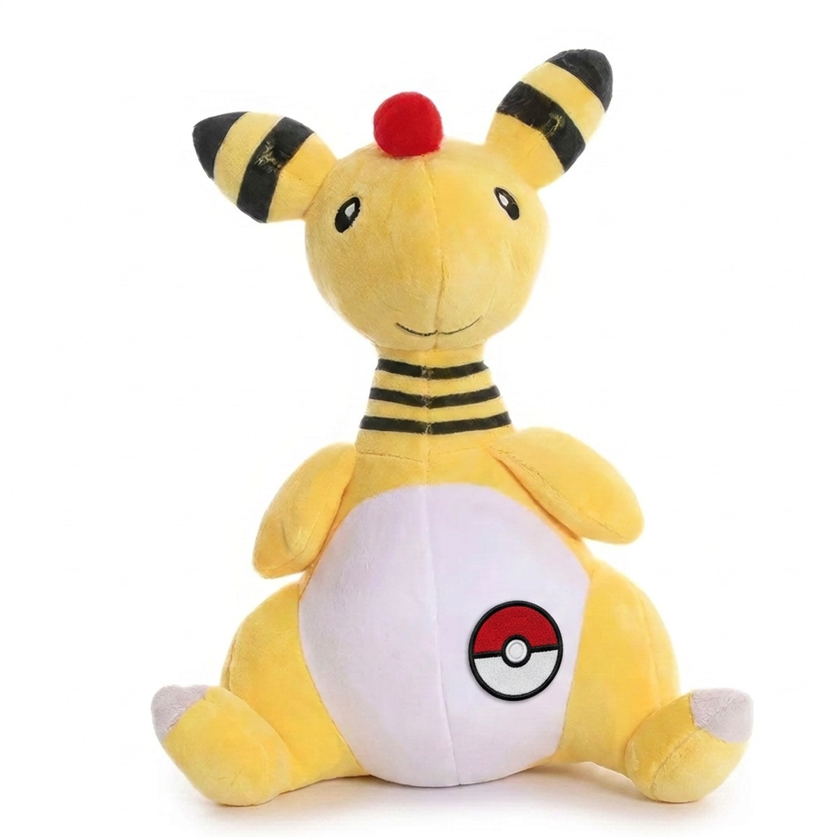 Peluche Ampharos con distintivo che prova l'autenticità del prodotto.