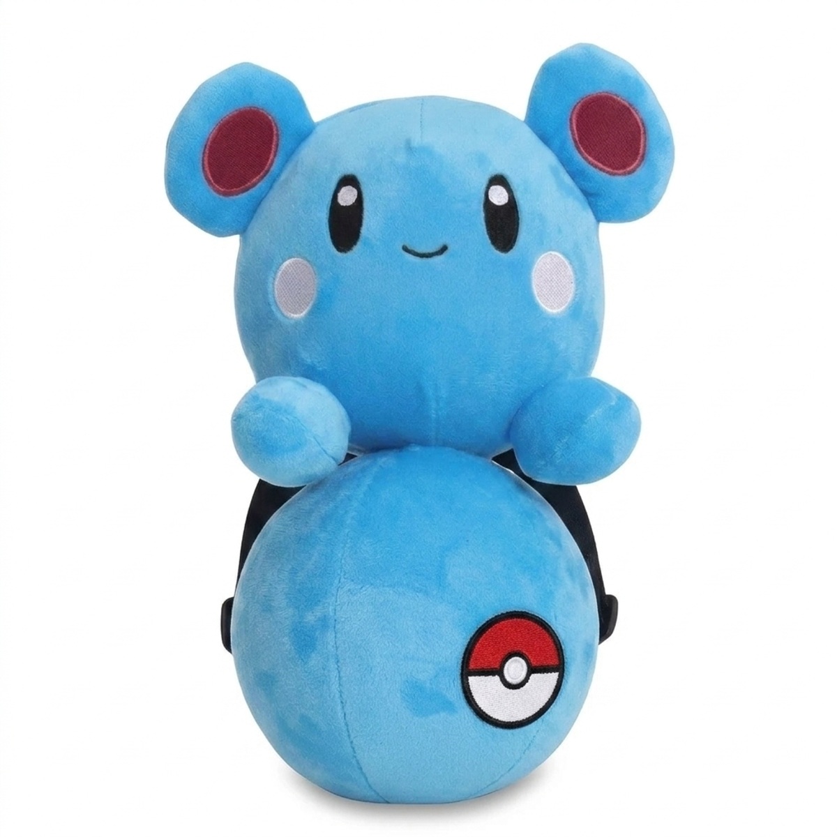 Peluche Azurill con distintivo che prova l'autenticità del prodotto.