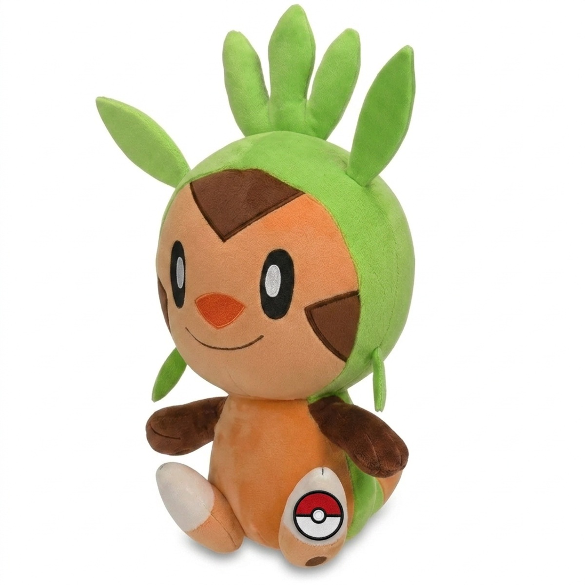 Peluche Chespin con distintivo che prova l'autenticità del prodotto.