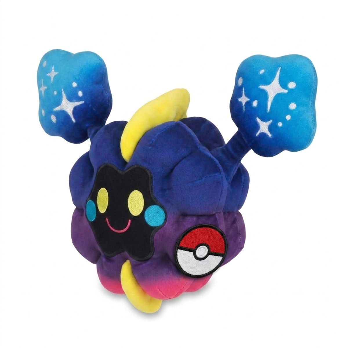 Peluche Cosmog con distintivo che prova l'autenticità del prodotto.