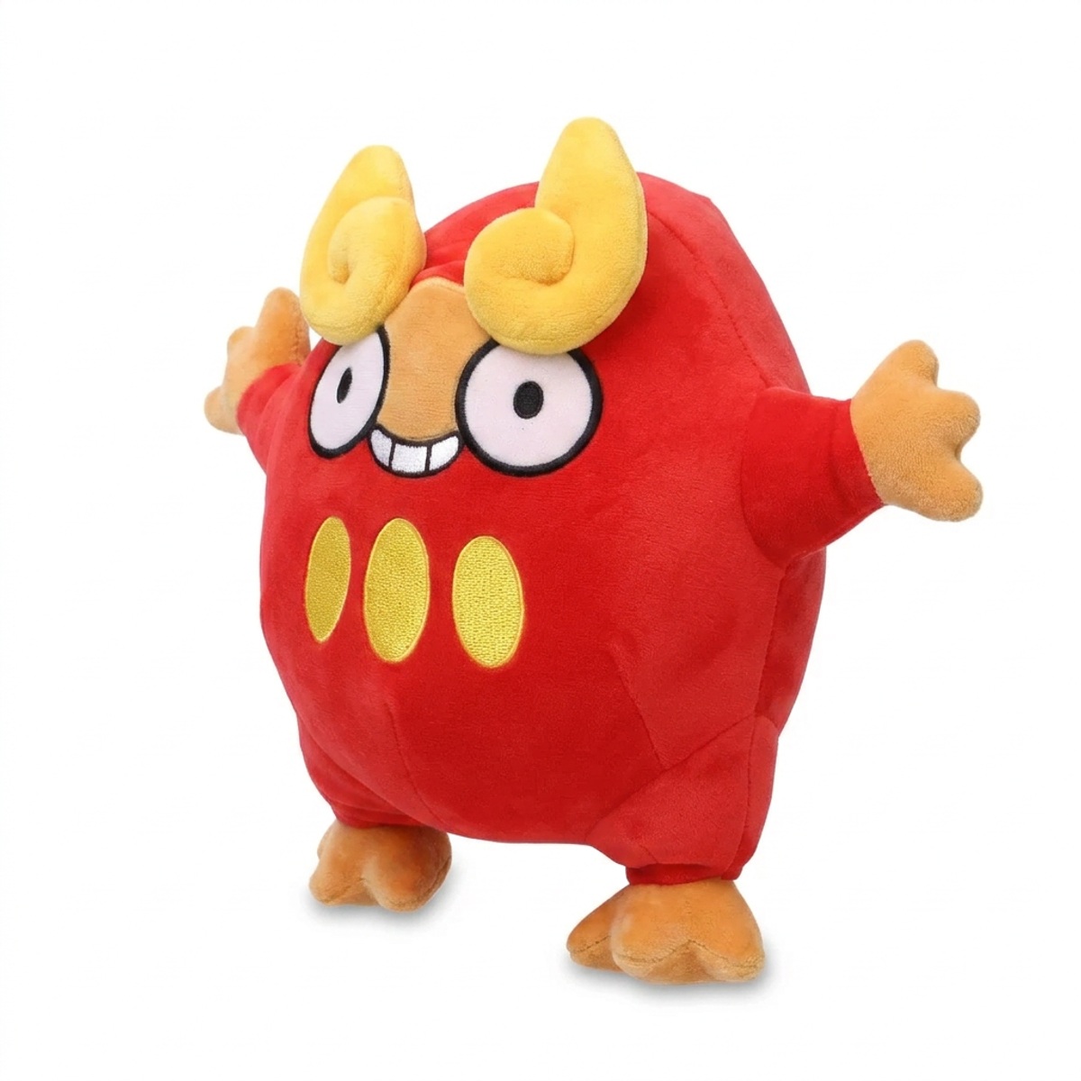 Peluche Darumaka vista di tre quarti