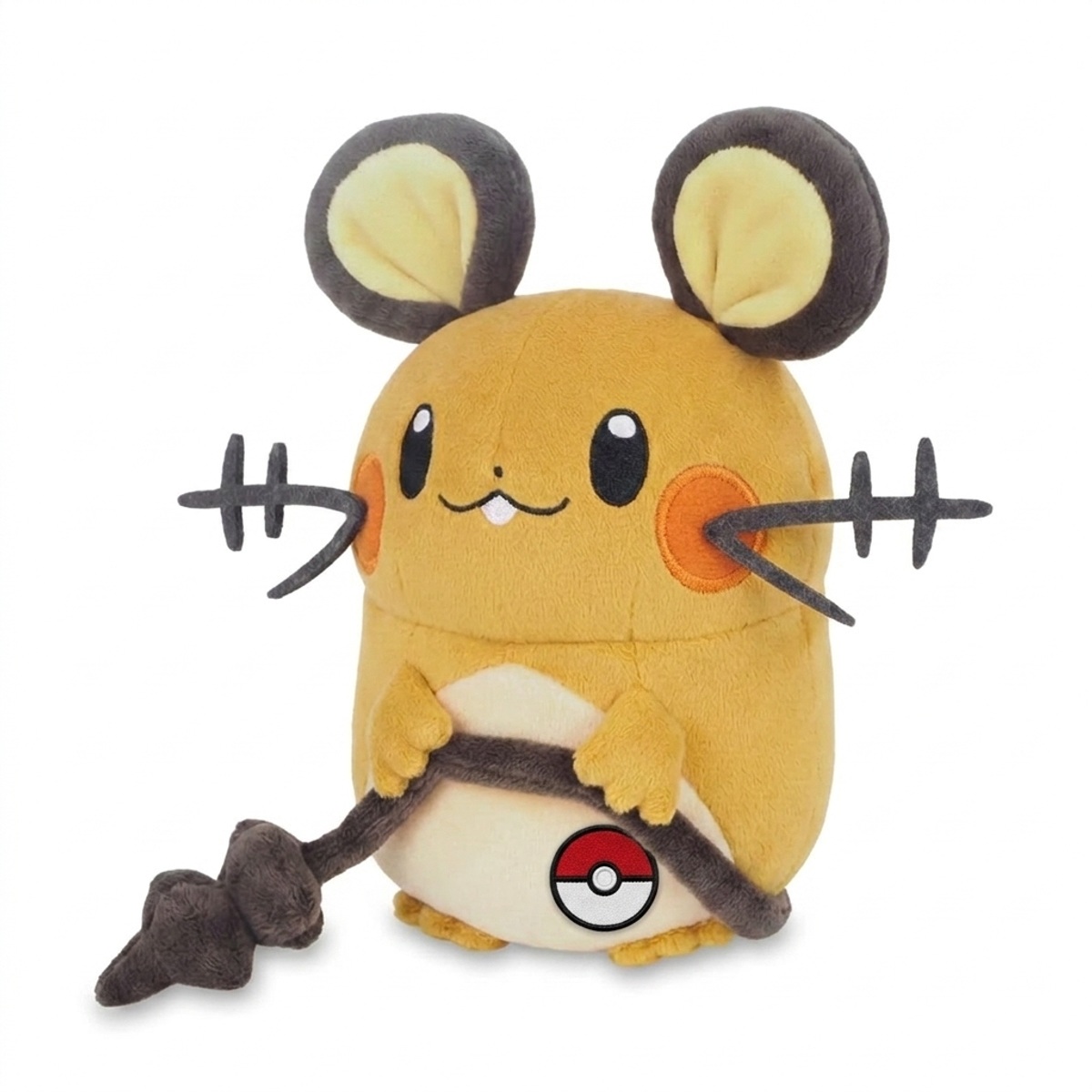 Peluche Dedenne con distintivo che prova l'autenticità del prodotto.