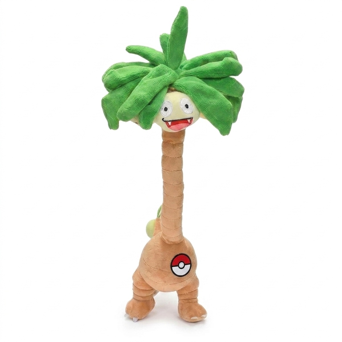 Peluche Exeggutor con distintivo che prova l'autenticità del prodotto.