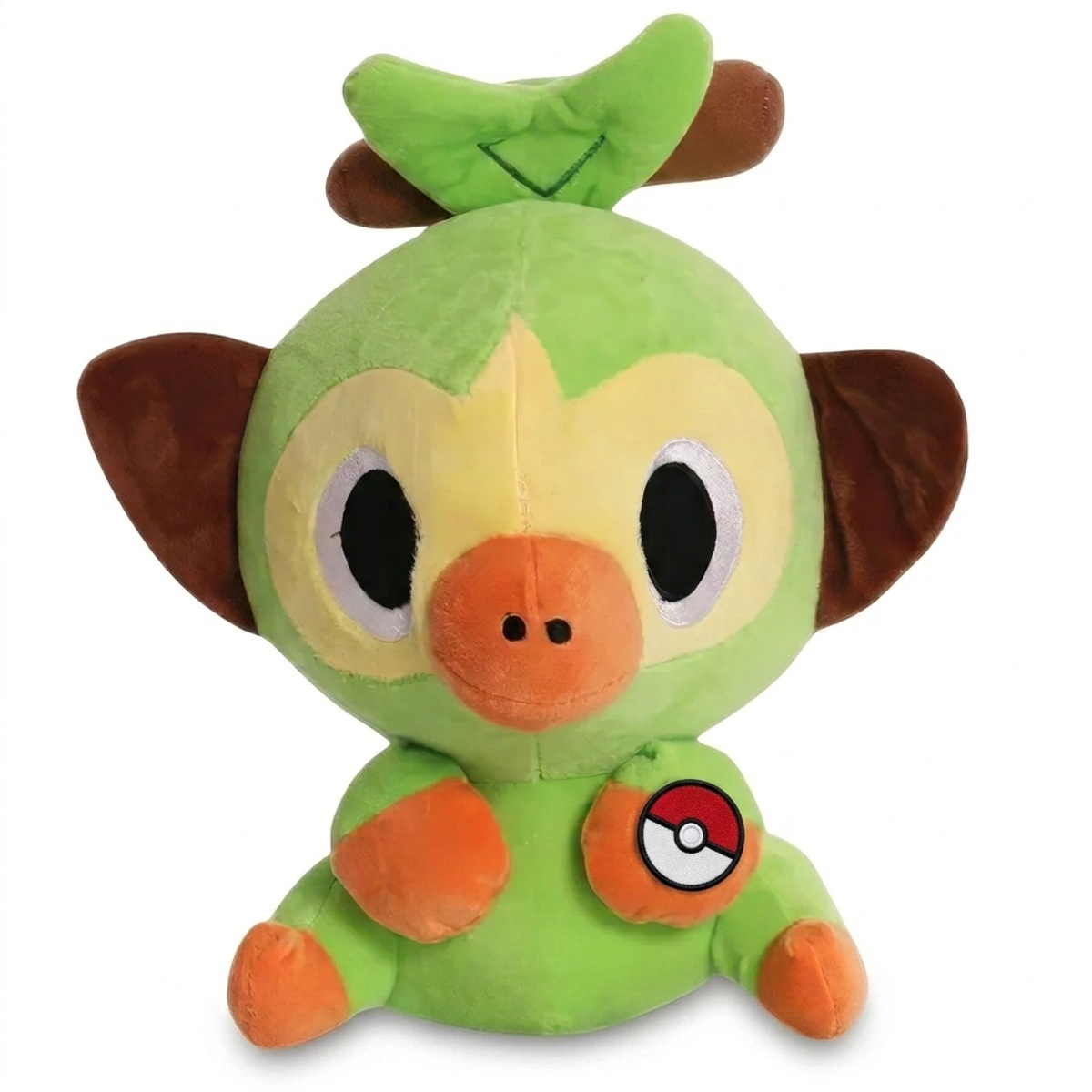 Peluche Grookey con distintivo che prova l'autenticità del prodotto.