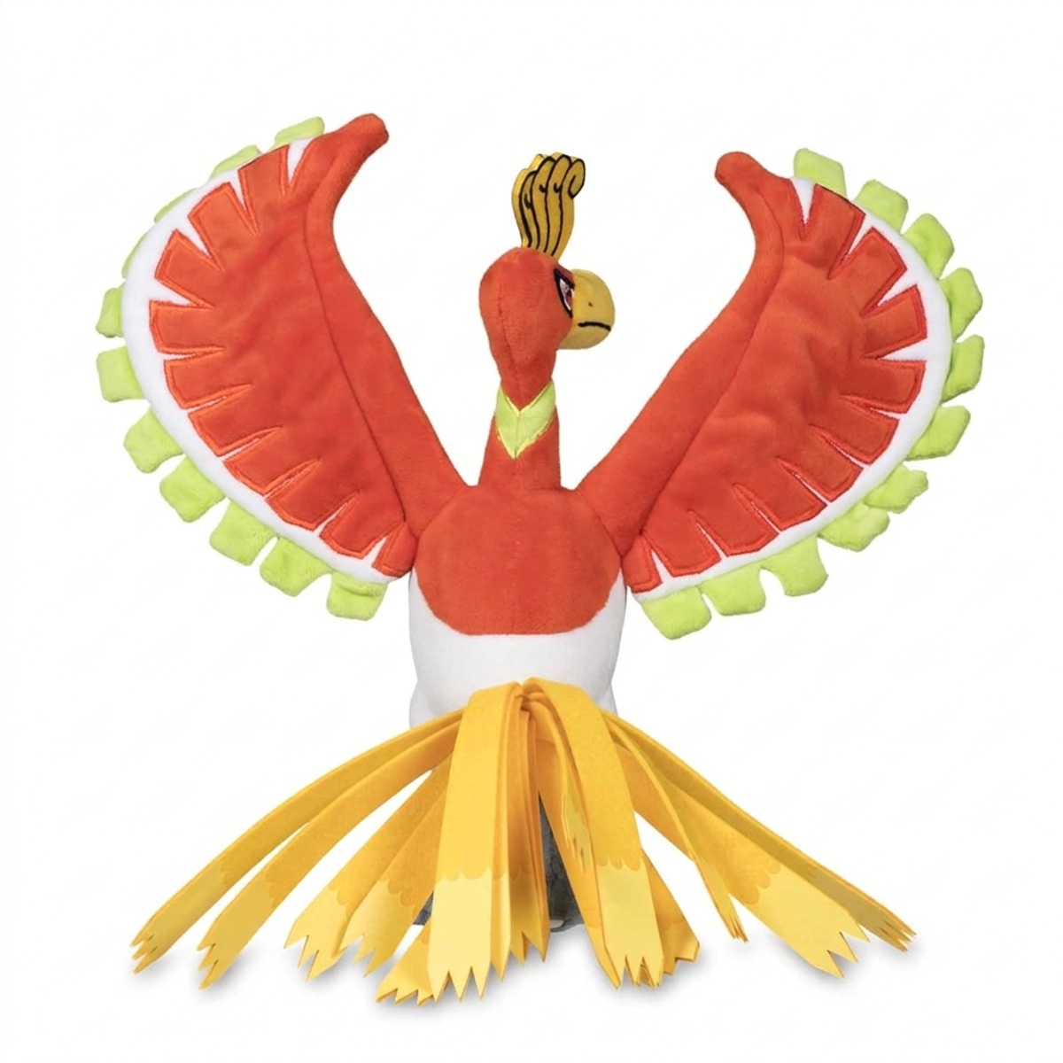 Peluche Ho-Oh vista di dorso