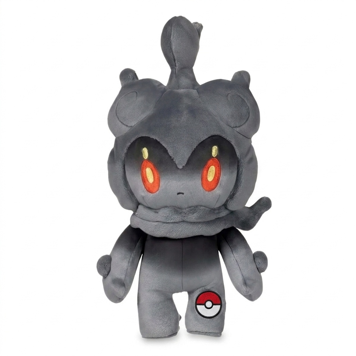Peluche Marshadow con distintivo che prova l'autenticità del prodotto.