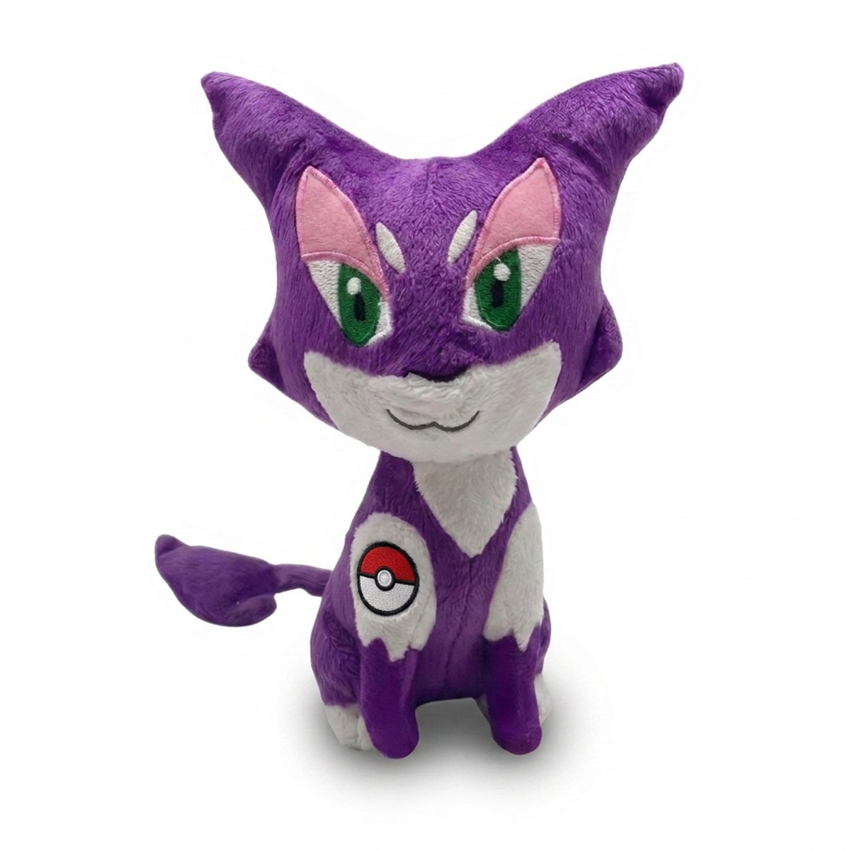 Peluche Purrloin con distintivo che prova l'autenticità del prodotto.