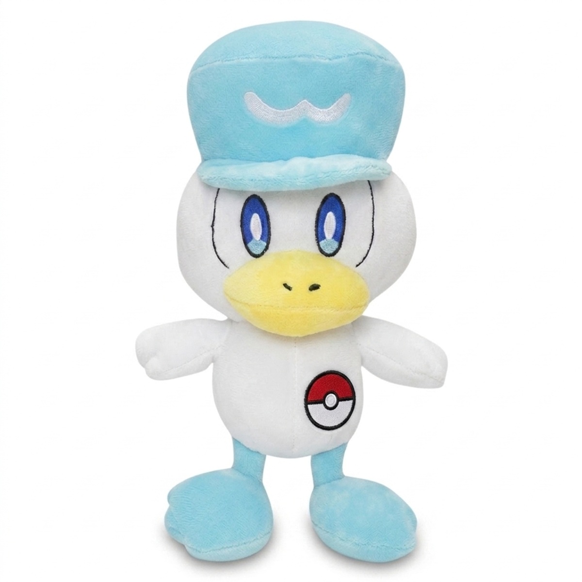 Peluche Quaxly con distintivo che prova l'autenticità del prodotto.