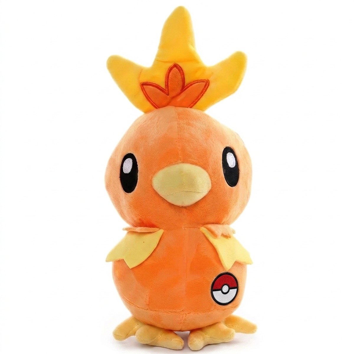 Peluche Torchic con distintivo che prova l'autenticità del prodotto.