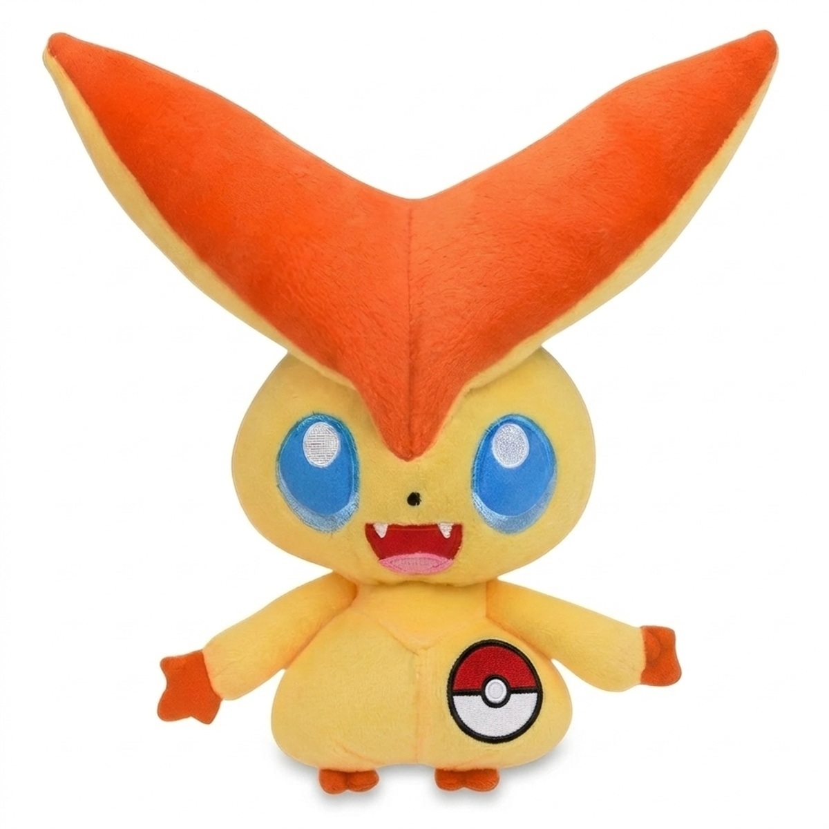 Peluche Victini con distintivo che prova l'autenticità del prodotto.