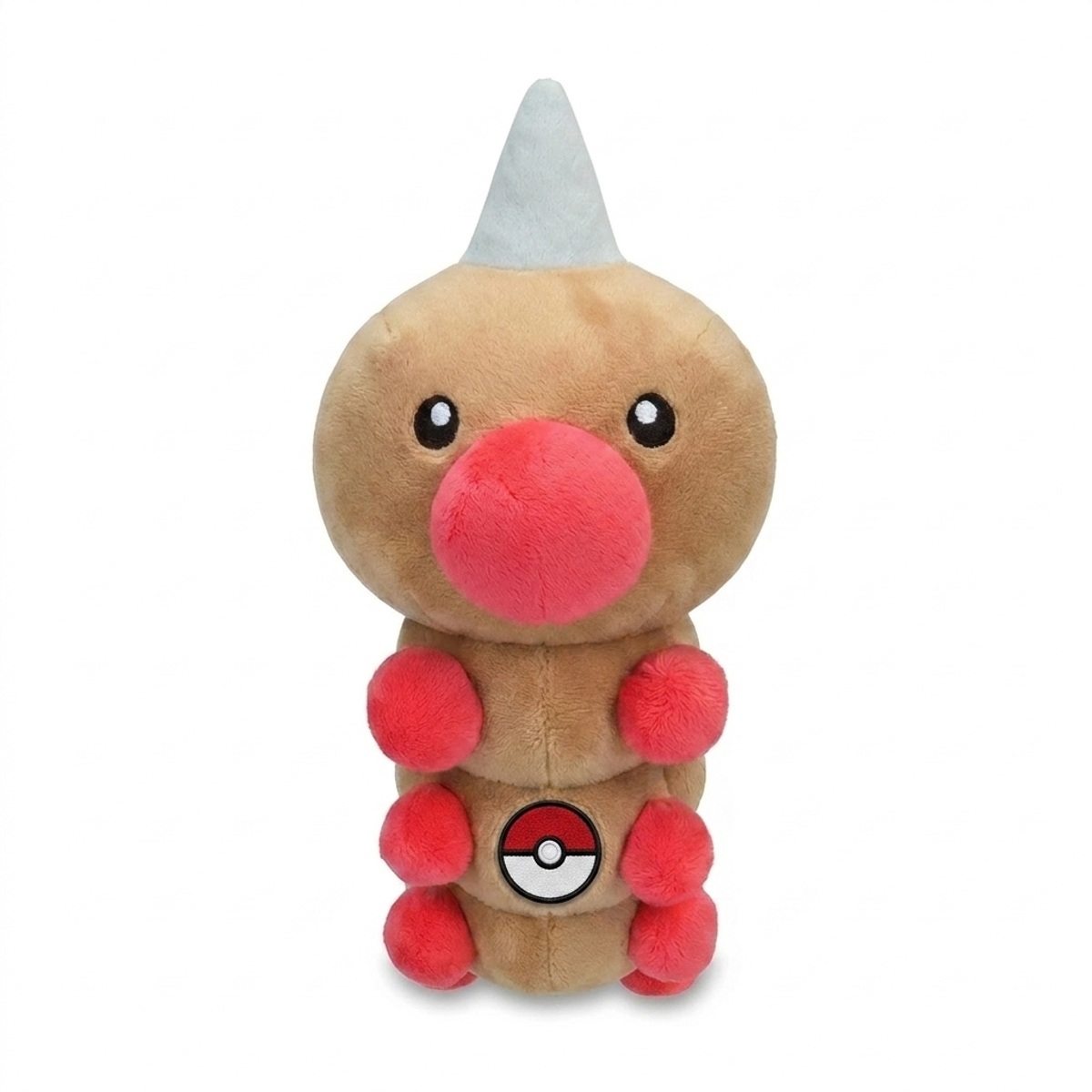 Peluche Weedle con distintivo che prova l'autenticità del prodotto.