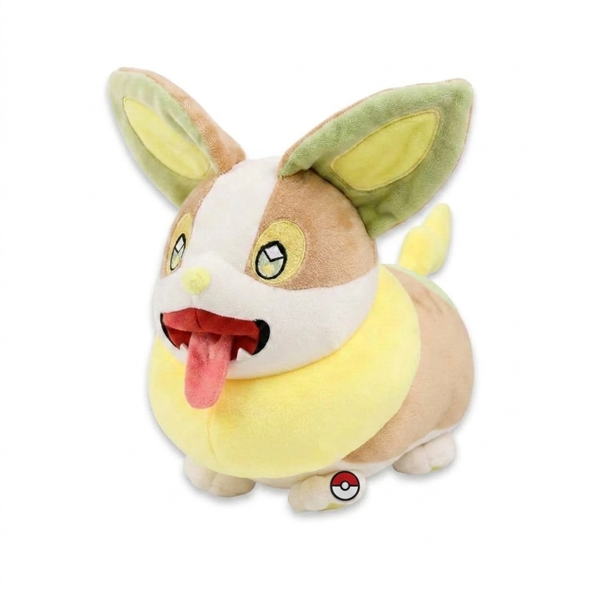 Peluche Yamper con distintivo che prova l'autenticità del prodotto.
