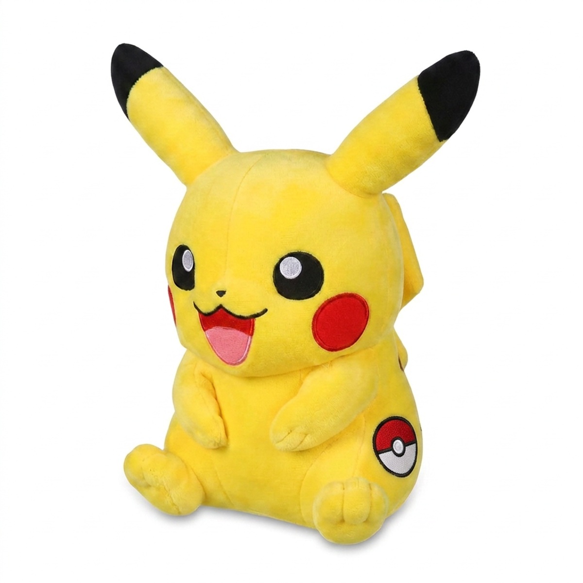 Peluche Pikachu Piccola con distintivo che prova l'autenticità del prodotto.